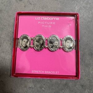Liz Claiborne Silver Photo Charm Bracelet